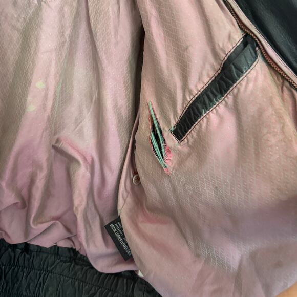 80s Vintage BYRNES & BAKER Biker style Long Lapel Black Leather Jacket | Medium - Picture 6 of 6